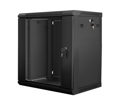 Szafa RACK Lanberg Wisząca 19" 12U 600x450mm jednosekcyjna (czarna)